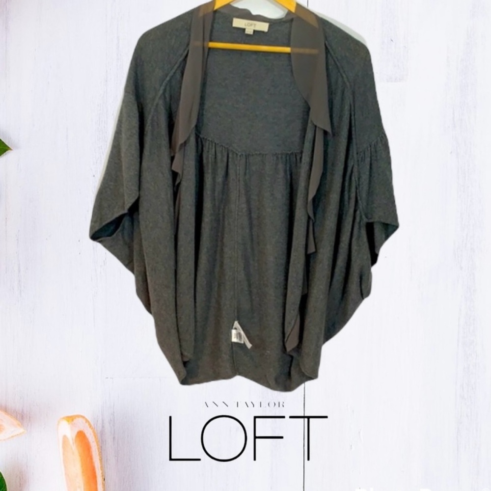 LOFT Charcoal Knit Top